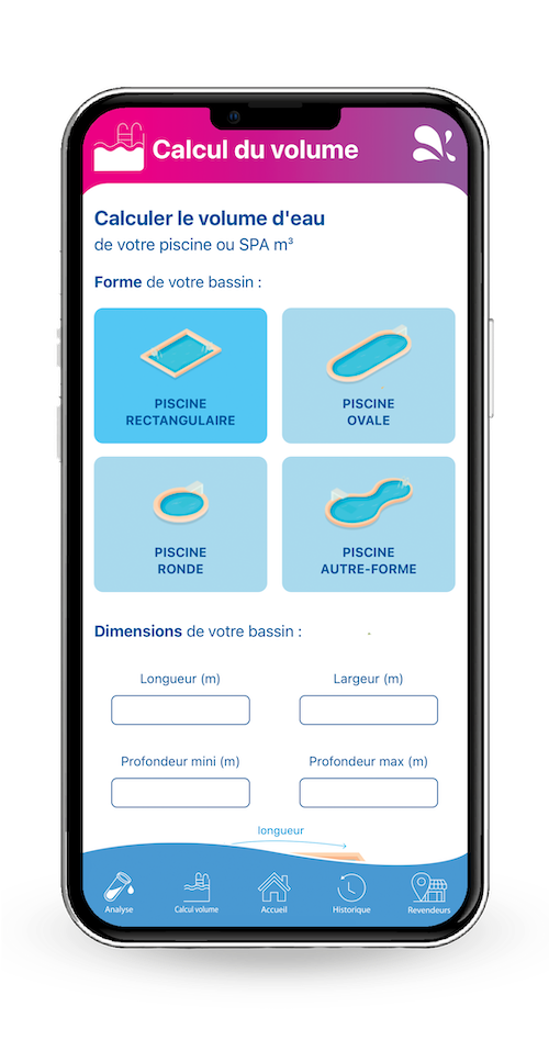 S'adapte à la forme<br />
et dimensions du bassin