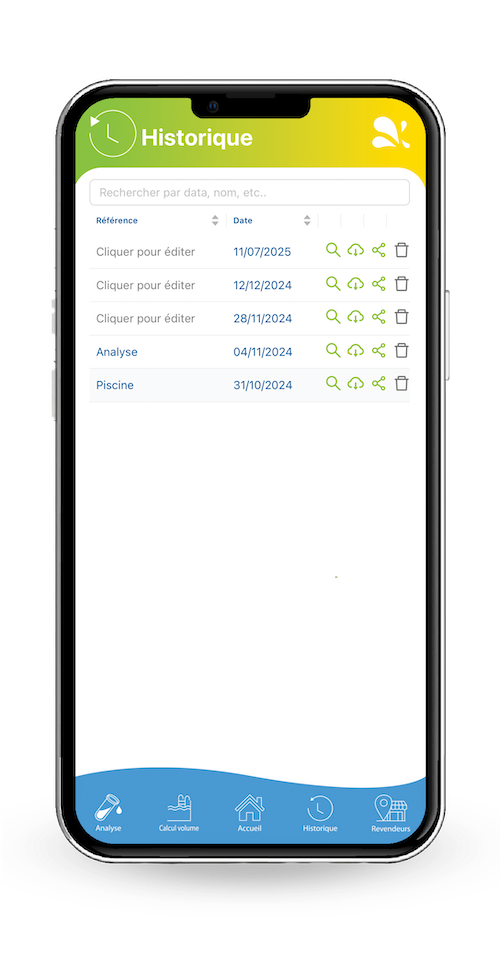 Possibilité de visualiser, télécharger<br />
et partager vos analyses